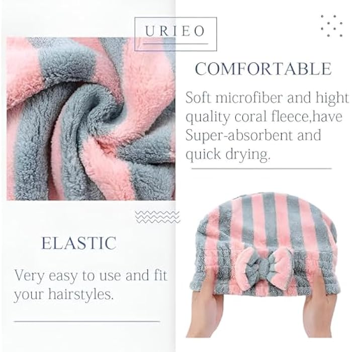 Drying Towel - Quick-Absorbing Microfiber Fabric Designed for Wet or Wavy Hair, Perfect for Daily Use, Reduces Blow-Drying Time and Keeps Hair Healthy and Naturally Shiny - Image 4